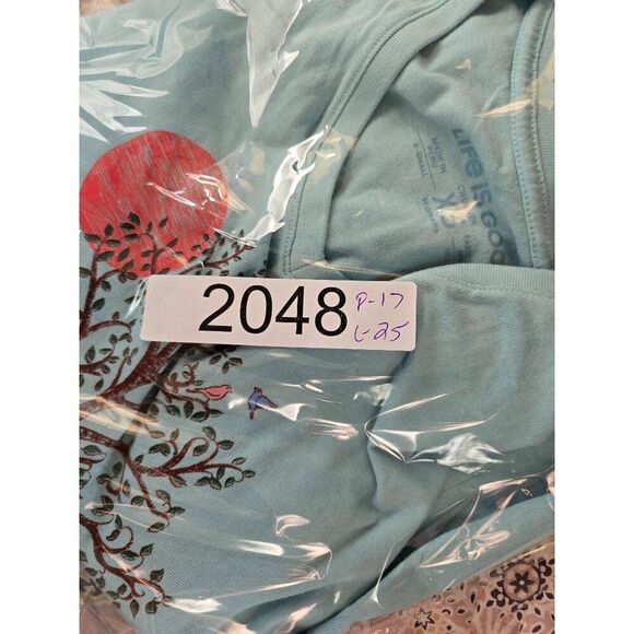 Life Is Good Womens XS Stay Positive Long Sleeve V-Neck Tee - Picture 6 of 6